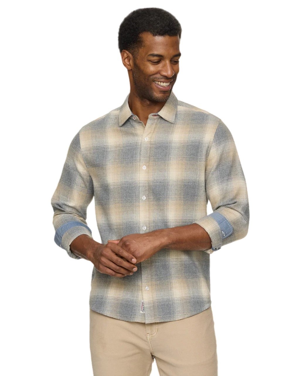 Alvin LS Flannel Shirt Grey/Cream by Flag & Anthem | BURGS ON MAIN